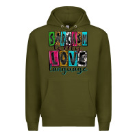 Army Green sarcasm is my love language Premium Hoodie - Zillion Design Studio