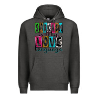 Charcoal Heather sarcasm is my love language Premium Hoodie - Zillion Design Studio