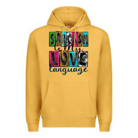 Mustard sarcasm is my love language Premium Hoodie - Zillion Design Studio