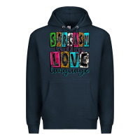 Navy sarcasm is my love language Premium Hoodie - Zillion Design Studio