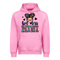 Fuchsia Pink mess mini messy bun Urban Hoodie - Zillion Design Studio