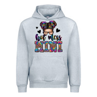 Heather Grey mess mini messy bun Urban Hoodie - Zillion Design Studio