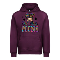 Mauve Wine mess mini messy bun Urban Hoodie - Zillion Design Studio