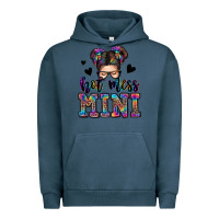Pigment Midnight Navy mess mini messy bun Urban Hoodie - Zillion Design Studio