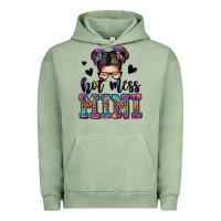 Pigment Oil Green mess mini messy bun Urban Hoodie - Zillion Design Studio