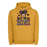 Pigment Peanut Butter mess mini messy bun Urban Hoodie - Zillion Design Studio