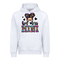 White mess mini messy bun Urban Hoodie - Zillion Design Studio