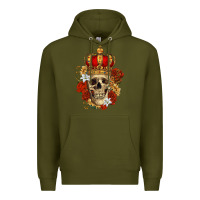 Army Green Skull King Premium Hoodie - RanaPortraitStore