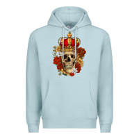 Blue Mist Skull King Premium Hoodie - RanaPortraitStore