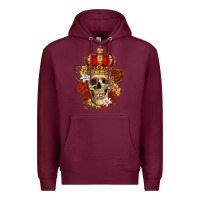 Burgundy Skull King Premium Hoodie - RanaPortraitStore