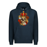 Navy Skull King Premium Hoodie - RanaPortraitStore