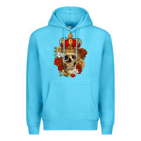 Ocean Blue Skull King Premium Hoodie - RanaPortraitStore