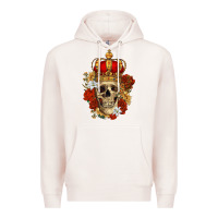 Pale Pink Skull King Premium Hoodie - RanaPortraitStore