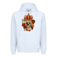 White Skull King Premium Hoodie - RanaPortraitStore