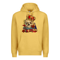 Antique Gold Skull With Crown Premium Hoodie - RanaPortraitStore