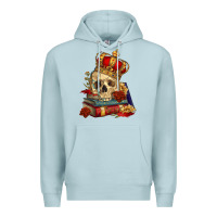 Blue Mist Skull With Crown Premium Hoodie - RanaPortraitStore