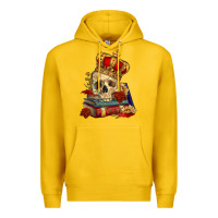 Lemon Skull With Crown Premium Hoodie - RanaPortraitStore