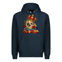 Navy Skull With Crown Premium Hoodie - RanaPortraitStore