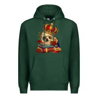 Sports Green Skull With Crown Premium Hoodie - RanaPortraitStore