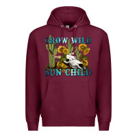 Burgundy grow wild sun child tbw Premium Hoodie - texasbilliewilder