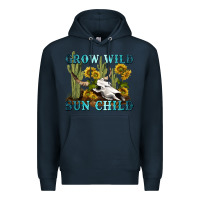 Navy grow wild sun child tbw Premium Hoodie - texasbilliewilder