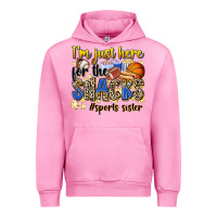 Fuchsia Pink im just here for the snacks sports sister Urban Hoodie - Zillion Design Studio