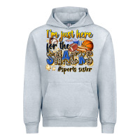 Heather Grey im just here for the snacks sports sister Urban Hoodie - Zillion Design Studio