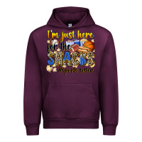 Mauve Wine im just here for the snacks sports sister Urban Hoodie - Zillion Design Studio