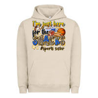 Pigment French Oak im just here for the snacks sports sister Urban Hoodie - Zillion Design Studio