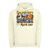 Pigment Pistachio im just here for the snacks sports sister Urban Hoodie - Zillion Design Studio