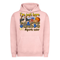 Pigment Salmon im just here for the snacks sports sister Urban Hoodie - Zillion Design Studio