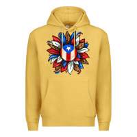 Antique Gold puerto rico sunflower Premium Hoodie - texasbilliewilder