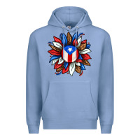Colony Blue puerto rico sunflower Premium Hoodie - texasbilliewilder