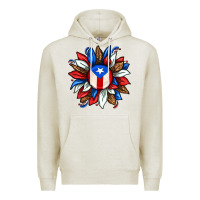 Oatmeal Heather puerto rico sunflower Premium Hoodie - texasbilliewilder