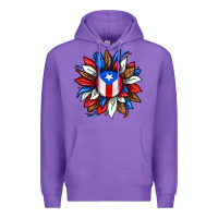 Purple puerto rico sunflower Premium Hoodie - texasbilliewilder