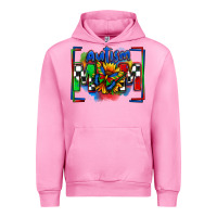 Fuchsia Pink autism mom checkered flag Urban Hoodie - Zillion Design Studio