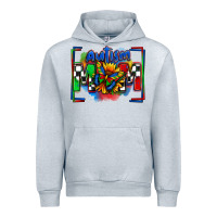 Heather Grey autism mom checkered flag Urban Hoodie - Zillion Design Studio