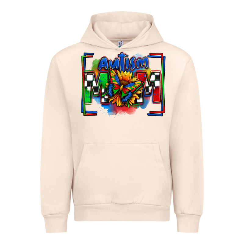 Autism Mom Checkered Flag Urban Hoodie by Zillion Design Studio | Teevron