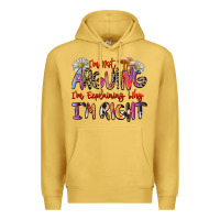 Antique Gold i'm not arguing i'm explaining why i'm right Premium Hoodie - Zillion Design Studio