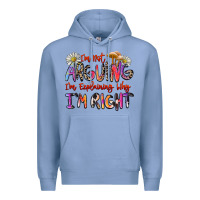 Colony Blue i'm not arguing i'm explaining why i'm right Premium Hoodie - Zillion Design Studio