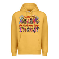 Mustard i'm not arguing i'm explaining why i'm right Premium Hoodie - Zillion Design Studio
