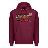 Burgundy i run on sarcasm and wine Premium Hoodie - Zillion Design Studio