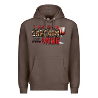 Coffee i run on sarcasm and wine Premium Hoodie - Zillion Design Studio