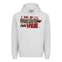 Dove Grey i run on sarcasm and wine Premium Hoodie - Zillion Design Studio