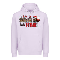 Lilac i run on sarcasm and wine Premium Hoodie - Zillion Design Studio