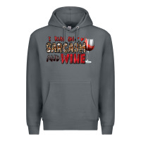 Rock i run on sarcasm and wine Premium Hoodie - Zillion Design Studio