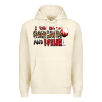 Sandshell i run on sarcasm and wine Premium Hoodie - Zillion Design Studio