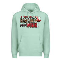 Seafoam i run on sarcasm and wine Premium Hoodie - Zillion Design Studio