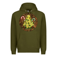 Army Green Softball leopard christmas Premium Hoodie - RanaPortraitStore