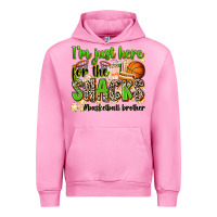 Fuchsia Pink im just here for the snacks basketball brother Urban Hoodie - Zillion Design Studio